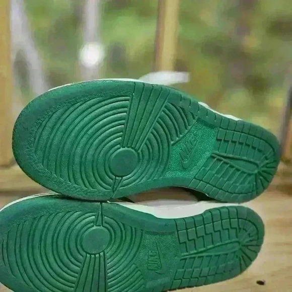 Nike Dunk High White Green 1.5Y - Picture 5 of 7